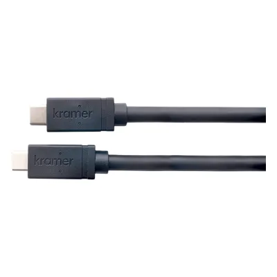 Cable Activo Híbrido AOC USB-C (M) a USB-C (M) | USB 3.2 Gen-2 SuperSpeed+ | 10 Gbps | 4K@60 Video | Carga 60W | K-Lock | 15.2 mts