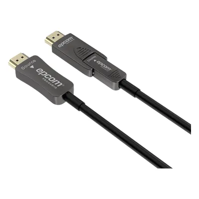 Cable HDMI Óptico Activo| 4K Real | 20 m | 18 Gbps | 4K@60Hz 4:4:4 | HDMI 2.0b | HDCP 2.2 | HDR | ARC | Conector RX Desmontable | Plug and Play