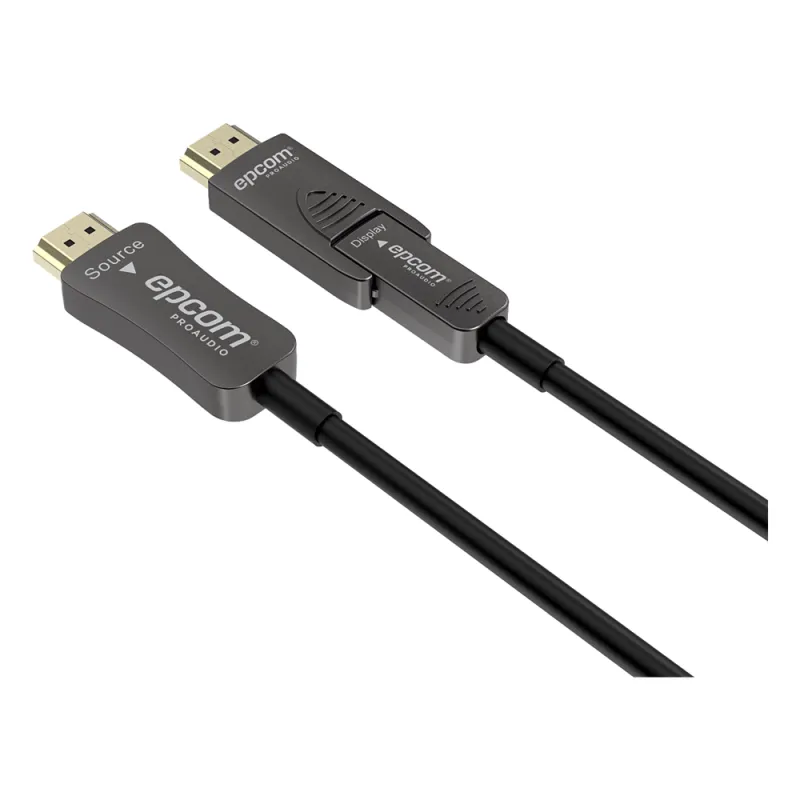 Cable HDMI Óptico Activo| 4K Real | 20 m | 18 Gbps | 4K@60Hz 4:4:4 | HDMI 2.0b | HDCP 2.2 | HDR | ARC | Conector RX Desmontable | Plug and Play