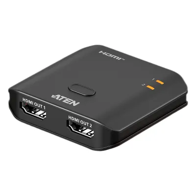 Splitter HDMI 2 Puertos 8K Essentials | 48 Gbps | 8K @ 60Hz y 4K @ 120Hz | EDID Sync | HDR10+ | VRR | ALLM | HDCP 2.3 | Audio LPCM 7.1 | Diseño Compacto