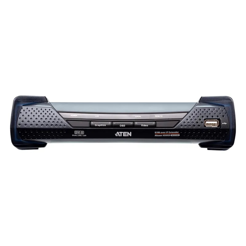 Receptor KVM over IP 2K DVI-D Dual-Link | Dual SFP | PoE | Resolución hasta 2560 x 2048 | Transmisión sin pérdidas | Alimentación redundante | Gestión Centralizada CCKM