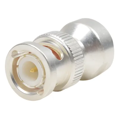 Adaptador UNIDAPT Hembra a BNC Macho. Plata / Oro / Teflón.