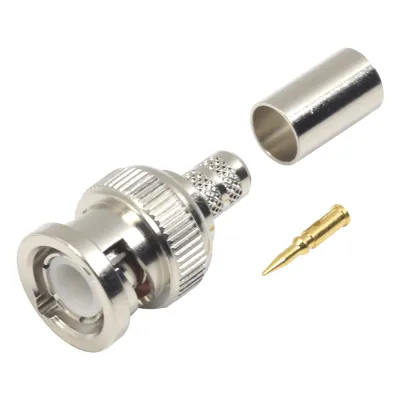 Conector BNC Macho de Anillo para cables RG-8/X, LMR-240, 9258.