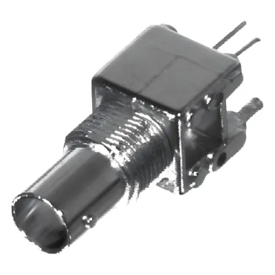 Conector BNC Hembra a 75 Ohm, Montaje Vertical en PCB.