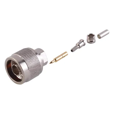 Conector N Macho de anillo plegable para cable RG-174/U, BELDEN 8216.