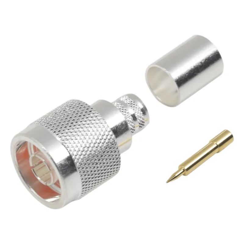 Conector N Macho de Anillo plegable para cables LMR-400, 9913, CNT-400, RG8/U-SYS, RFLASH-1113, 8214.