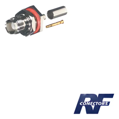Conector TNC Hembra Hermético, montaje Trasero, D plano.