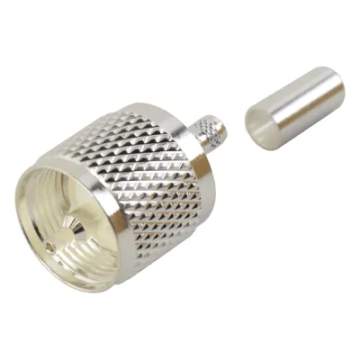Conector UHF Macho (PL-259) de anillo plegable para cables RG-58/U, RG-142/U.