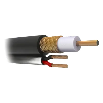 Bobina de 305 Metros (1000 Pies) de Cable Coaxial RG59 Siamés, Malla de Cobre, Hecho en México, Optimizado para HD. Aplicación para Intemperie. (Forro Grabado con la Marca SYSCOM)
