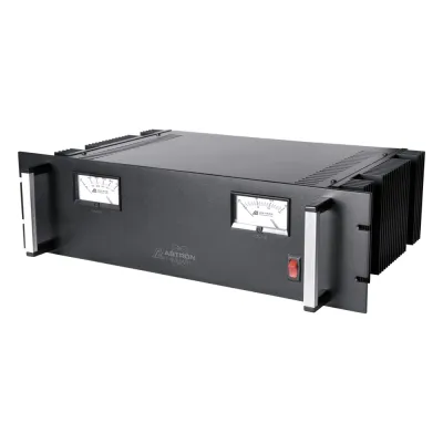 Fuente de poder 13.8Vcc, 35A, lineal regulada con circuito cargador de baterías, para instalación en rack