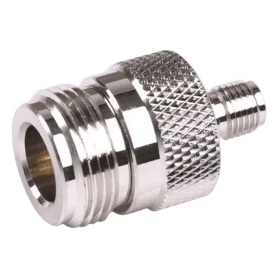 Adaptador en Línea de Conector SMA Hembra a N Hembra, Níquel/ Oro/ Teflón.
