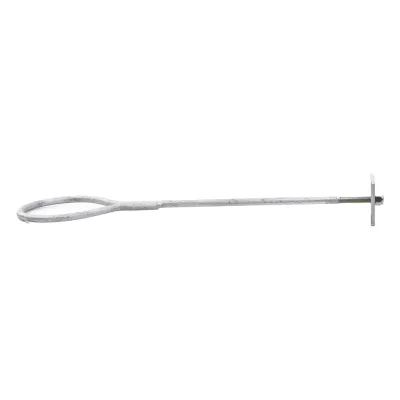 Ancla de Losa o Pared de 63-65 cm. de 13 cm diámetro de argolla Galvanizado por Inmersión.