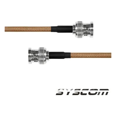 Jumper con Cable RG-142/U de 60 cm, con Conectores BNC Macho a BNC Macho.