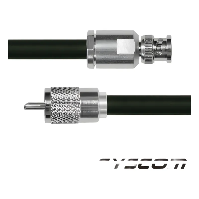 Cable Coaxial RG-214/U de 110 cm (43.31 pulgadas), con Conectores BNC Macho a UHF Macho (PL-259).