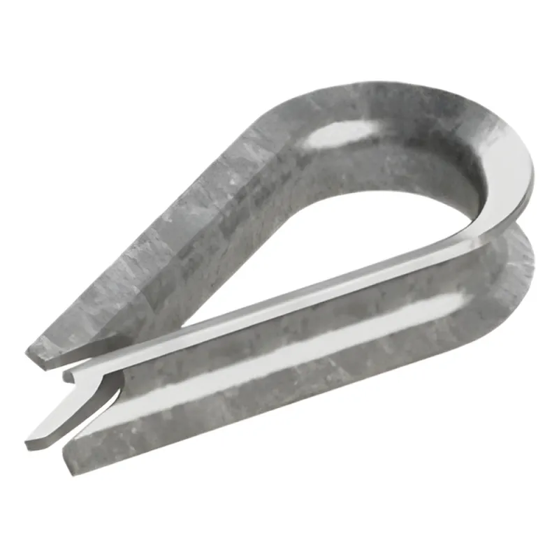 Guardacabo/Cuello/Rozadera para cable de 3/16". Fabricado de Acero Acabado Galvanizado