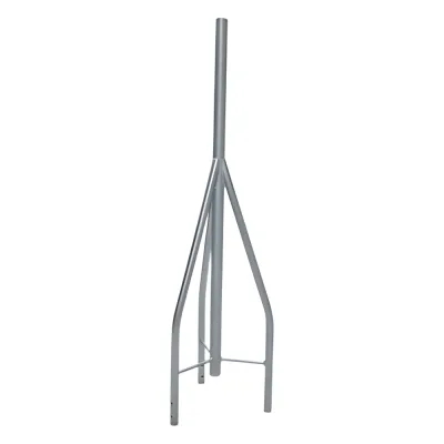 Tramo de remate / copete, tubo industrial 1 1/4" con tubo central 1 7/8", galvanizado por electrólisis