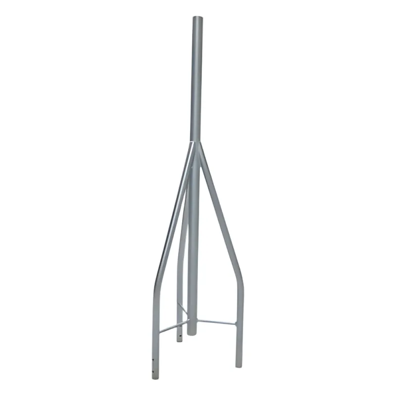 Tramo de remate / copete, tubo industrial 1 1/4" con tubo central 1 7/8", galvanizado por electrólisis