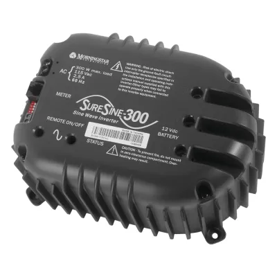 Inversor de Onda Sinusoidal Pura SureSine 300 W / 12 VCC a 110 VCA / 85-90% Eficiencia / Uso Industrial / Certificación UL