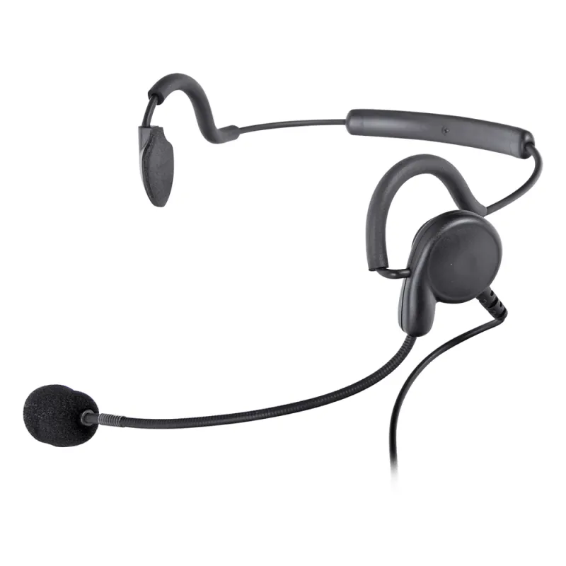 DIADEMA POR DETRÁS DE LA CABEZA CON BOMM FLEXIBLE P/ MOTOROLA GP-300/ SP-50/ P1225/ PRO-3150/ MAG-ONE/ EP-450/ EP-350/ RDU-2020. HYT TC-500/ 518/ 600/ 610/ 700/ 620/ 1600/ 700EX.