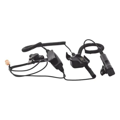 MICRÓFONO AUDÍFONO DE 2 CABLES CON DOBLE PTT P/MOTOROLA XTS3000/ ASTRO/ HT1000/ MT2000/ MTS2000/ MTX8000/ 838/ 9000.