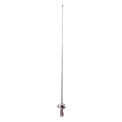 Antena Base para Banda Civil (CB), Ganacia de 3 dBi, Frecuencia 26.960 - 27.400 MHz, Ajuste manual de altura, Conector UHF-Hembra.