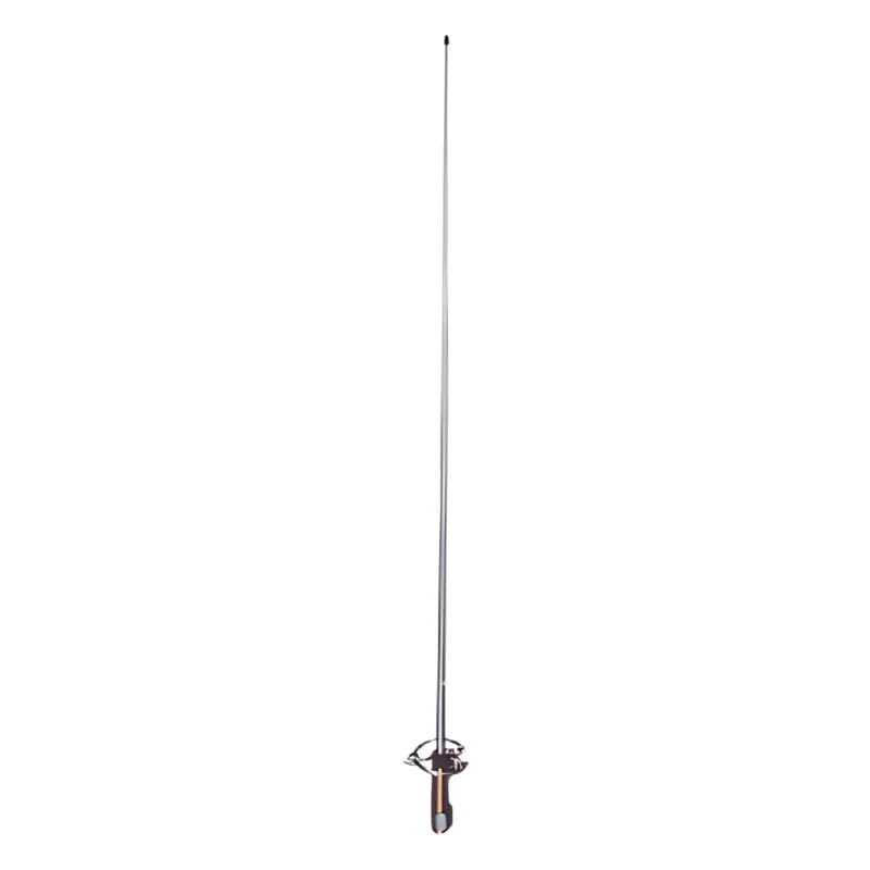 Antena Base para Banda Civil (CB), Ganacia de 3 dBi, Frecuencia 26.960 - 27.400 MHz, Ajuste manual de altura, Conector UHF-Hembra.