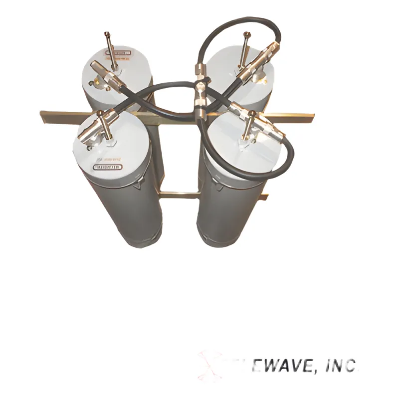 Duplexer Pasa-Banda-Rechazo de Banda, 118-148 MHz, 4 Cavidades (5"Dia.) 600 KHz, 1.5 dB, 350 Watt, N Hembras.