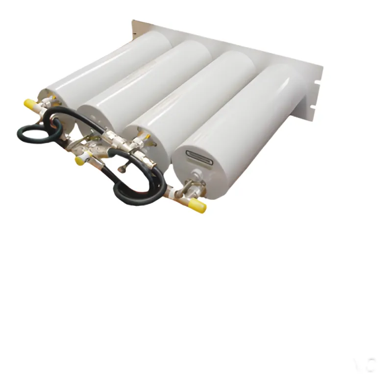Duplexer Compacto Pasa-Banda / Rechazo de Banda, 148-174 MHz, 4 Cavidades (4"Dia.) 3 MHz, 1.0 dB, 350 Watt, N Hembras.