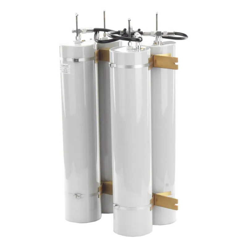 Duplexer Pasa-Banda-Rechazo de Banda, 144-174 MHz, 4 Cavidades (5"Dia.) 600 kHz, 1.5 dB, 350 Watt, N Hembras.