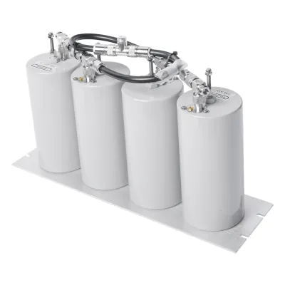 Duplexer Pasa Banda-Rechazo de Banda, 400-470 MHz, 4 Cavidades (4"Dia.) 5 MHz, 250 Watt, N Hembra