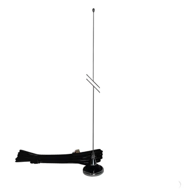 Antena Móvil VHF/UHF 140-500 MHz, Ajustable en Campo, Ganancia Unitaria
