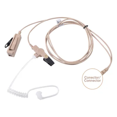 Kit de Micrófono-Audífono profesional de 2 cables Motorola MOTOTRBO: APX1000-8000 XPR6100-6550, MTP850S,MTP6550/6750