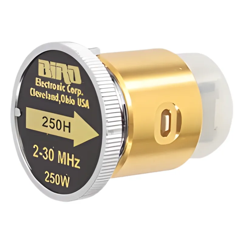 Elemento de 250 Watt en linea 7/8" para Wattmetro BIRD 43 en Rango de Frecuencia de 2 a 30 MHz.