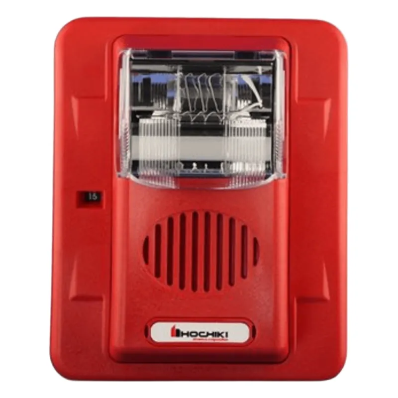 Sirena Estrobo, 12 Vcd, Multi-Candela 15 hasta 110 cd, Montaje En Pared, Color Rojo, Serie HEC3 (0500-05980) Hochiki
