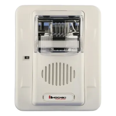 Sirena Estrobo, 12 Vcd, Multi-Candela 15 hasta 110 cd, Montaje En Pared, Color Blanco, Serie HEC3 (0500-05990) Hochiki
