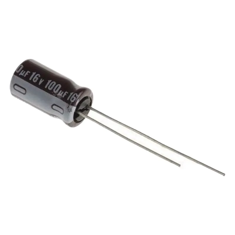 Capacitor Electrolítico de Aluminio, Radial de 100 µFd, 16 Vcc, 105 °C, 5.0 x 11 mm.