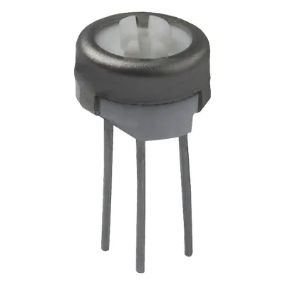 Potenciómetro Cermet Trimer de 200k Ohm, 1 Vuelta, 0.250" Diam., 0.5 Watt, Terminales para PCB.