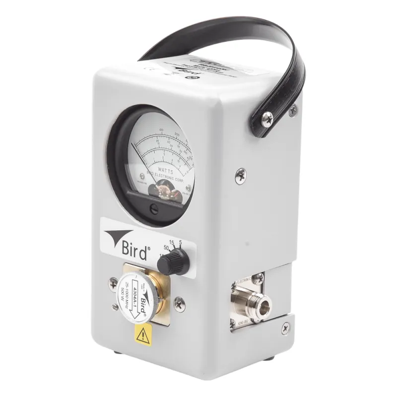 Wattmetro Direccional Thrueline de Banda Ancha con Elemento Fijo de 25-1000 MHz, 5-500 Watt .