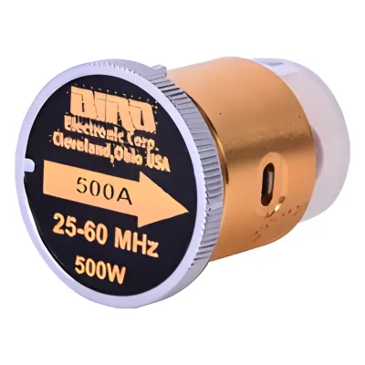 Elemento de 500 Watt en Línea 7/8" para Wattmetro BIRD 43 en Rango de Frecuencia de 25 a 60 MHz.