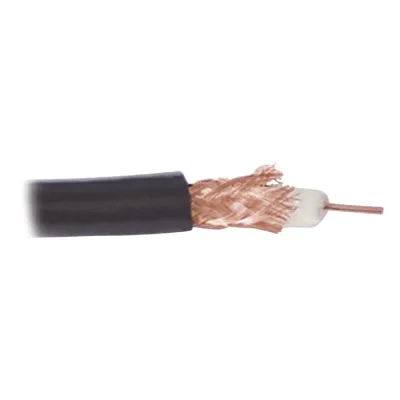 ( Precio Por Metro ) Cable RG59, Conductor Central De Alambre De Cobre Calibre 20, Blindado De Malla Trenzada De Cobre 80%, Aislante De Polietileno Sólido. Hasta Agotar Existencias