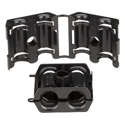 Sujetador Doble para Cable con Diámetro de 9 a 12 mm (0.35 a 0.47 Pulgadas). Paquete de 10 Piezas