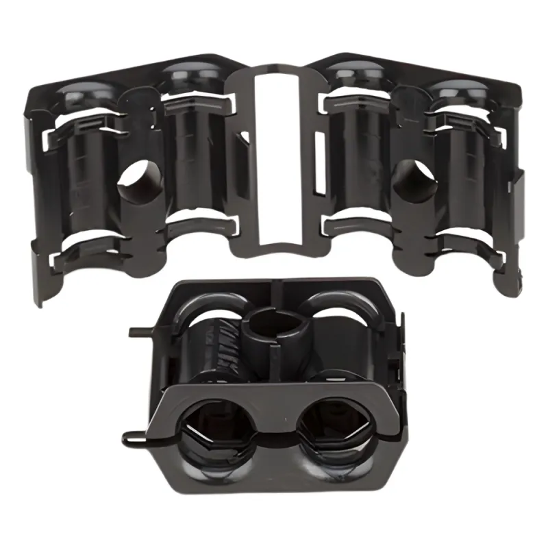Sujetador Doble para Cable con Diámetro de 9 a 12 mm (0.35 a 0.47 Pulgadas). Paquete de 10 Piezas