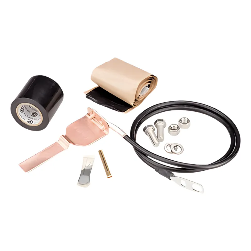 Kit de aterrizaje Estándar para cable coaxial de 1/4", 3/8", CNT-400, 9913. Longitud del conductor 60".