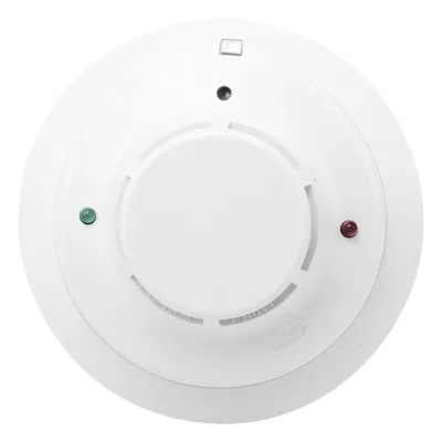 Detector direccionable de humo fotoeléctrico con sensor térmico de temperatura fija, protocolo de 2 hilos