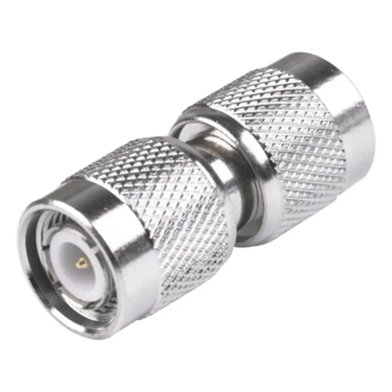 Adaptador Barril, de Conector TNC Macho a TNC Macho, Níquel/ Oro/ Teflón.