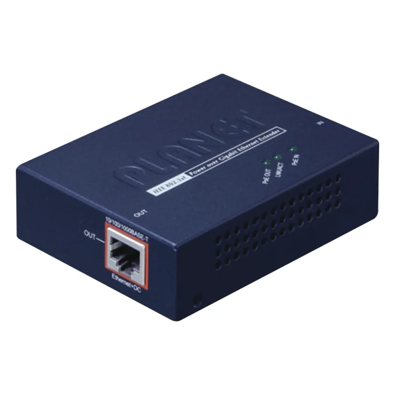 Extensor PoE+ / Hasta 100 m / Entrada PoE+ Gigabit 802.3 at y Salida PoE+ Gigabit 802.3 af / at / Interior