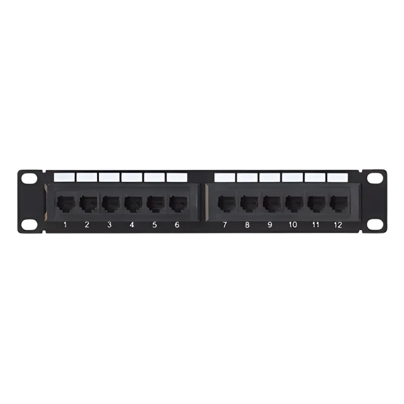 Panel de parcheo de impacto (110) UTP de 12 puertos Cat6, 10in