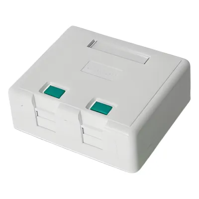 Caja de Pared con 2 Puertos Keystone, No Incluye Jacks