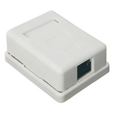 Caja de Pared con 1 Puerto Keystone, Incluye Jack STP Cat5e
