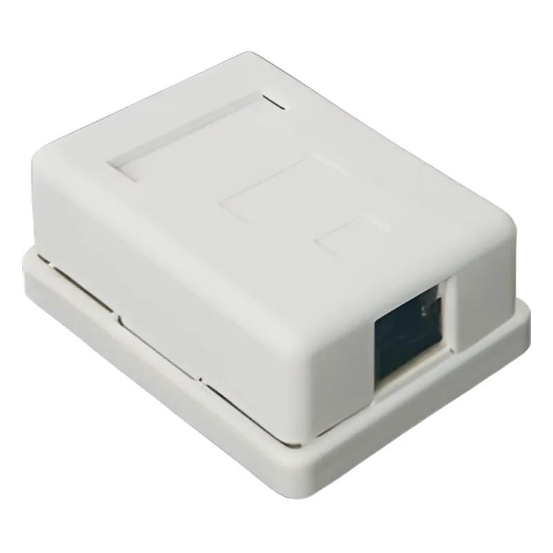 Caja de Pared con 1 Puerto Keystone, Incluye Jack STP Cat5e
